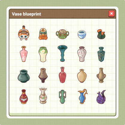 Vase blueprint hover